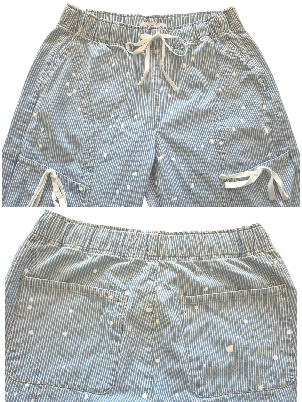 Fashion Nova Verina Non Stretch Stripe Denim Joggers Sz Jr 13 - Picture 6 of 7